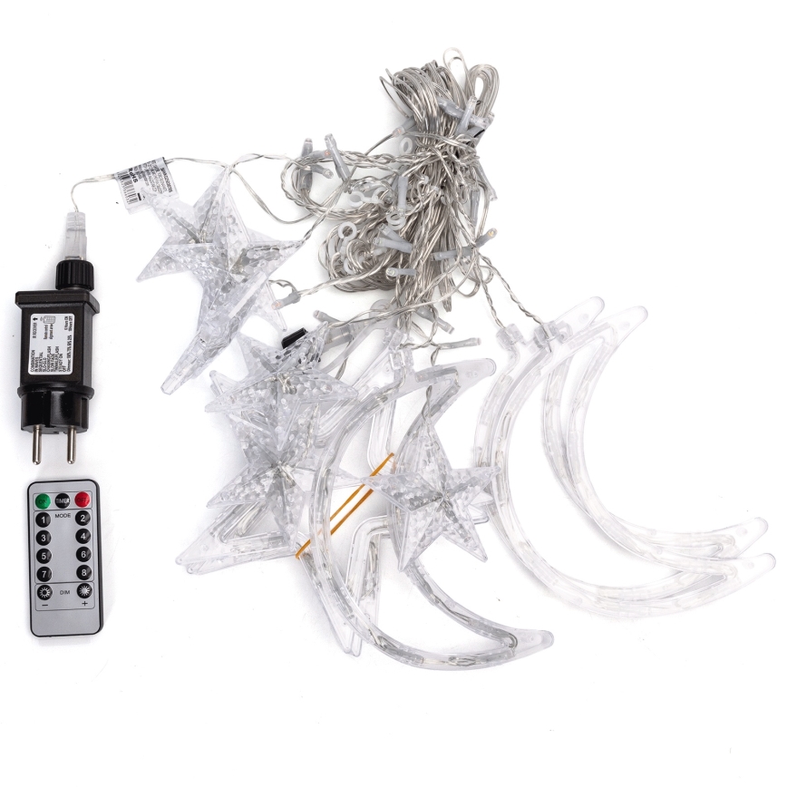 Aigostar - LED RGBY Außen-Lichterkette 120 LEDs / 8 Funktionen, 3 x 0,6 m, IP44, mehrfarbig + Fernbedienung