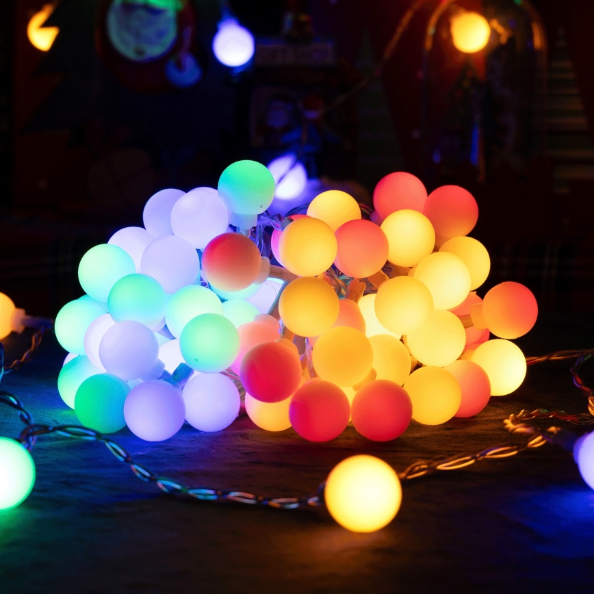 Aigostar - LED Außen-Lichterkette 50xLED/8 Funktionen 5 m IP44 mehrfarbig