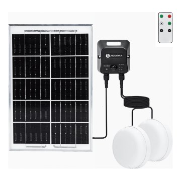 Aigostar - LED-Solar-Deckenleuchte mit Sensor 2xLED/35W/3,7V 6000 mAh IP65 + Fernbedienung