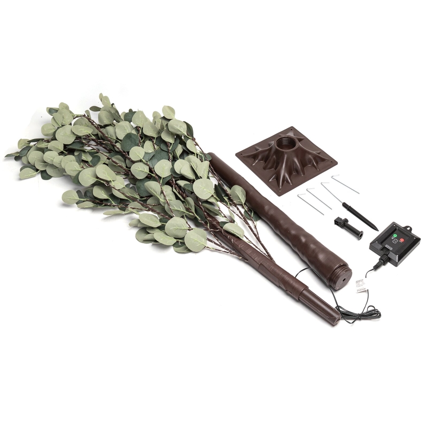 Aigostar - LED Solar-Dekoration 210xLED/3,5m IP65 300 mAh warmweiß Eukalyptus