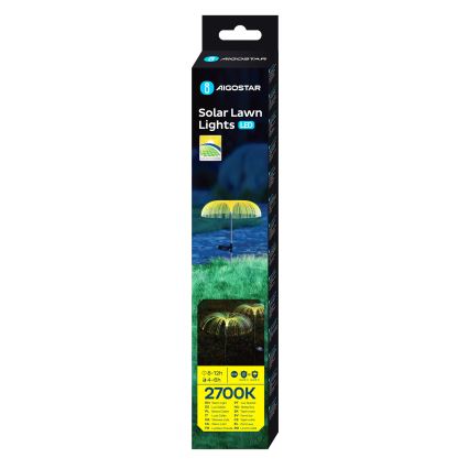 Aigostar - LED Solar-Dekorationslampe LED/0,03W/1,2V 70cm 300 mAh 2700K IP44