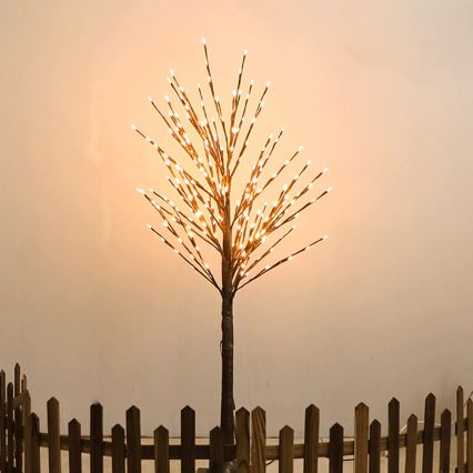 Aigostar - LED Solar-Dekoration 24xLED/2,6m IP65 300 mAh warmweiβ Baum