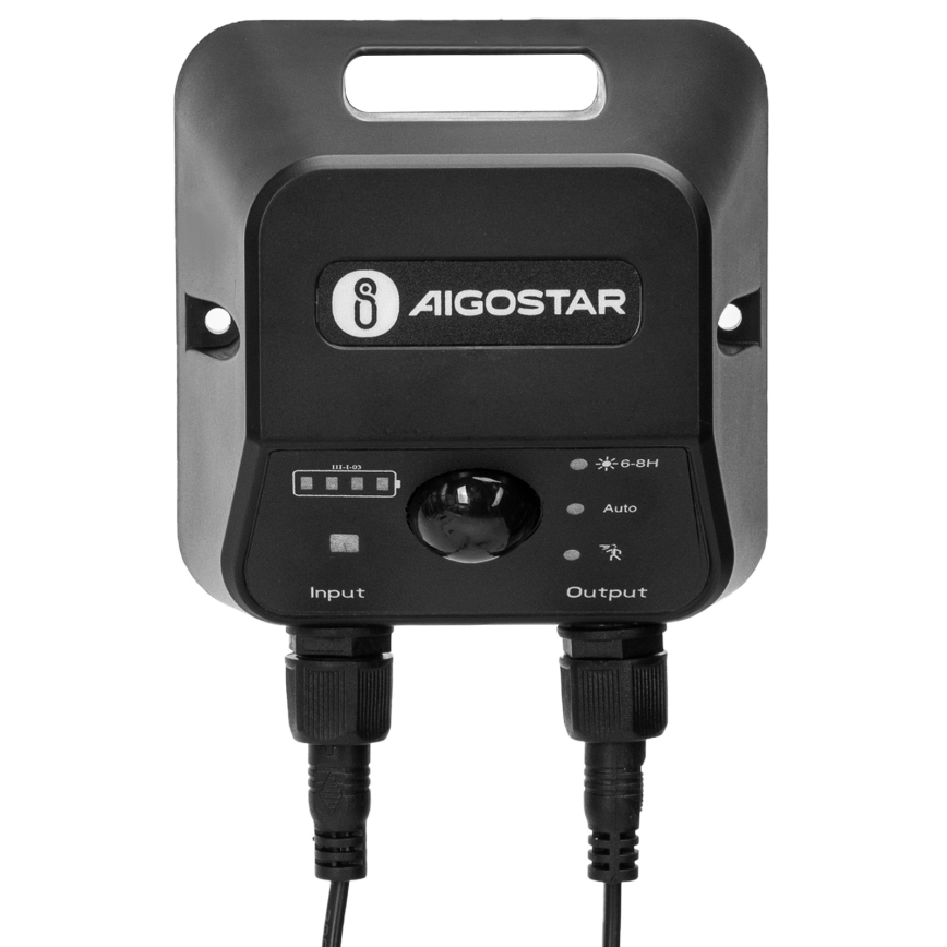 Aigostar - LED Solar-Pendelleuchte mit Sensor LED/70W/12V 6000 mAh 6500K IP65 Ø 23,5 cm + Fernbedienung