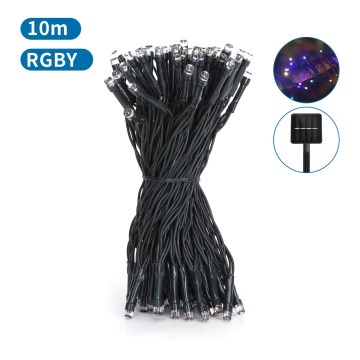 Aigostar - LED-Solar-Lichterkette 100 LEDs/8 Funktionen 12m IP65 mehrfarbig