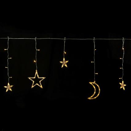 Aigostar - Solar-LED-Lichterkette 120xLED/8 Funktionen 3x0,6m 500 mAh IP65 warmweiß