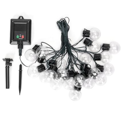 Aigostar - LED Solar-Weihnachtslichterkette 20xLED/8 Funktionen 11,5m IP65 mehrfarbig