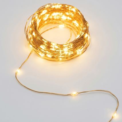 Aigostar - LED-Solar-Lichterkette 200 LEDs/8 Funktionen 22 m IP65 warmweiß 800 mAh