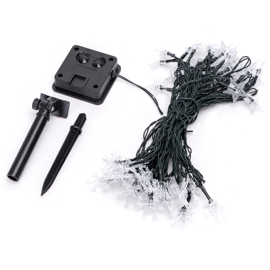 Aigostar - LED-Solar-Lichterkette 50 LEDs/8 Funktionen 12 m 800 mAh IP65 warmweiß