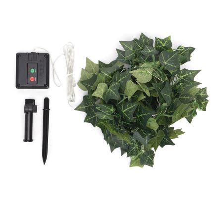 Aigostar - LED Solar-Lichterkette 70xLED/4x1m IP65 300 mAh warmweiß Efeu