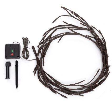 Aigostar - LED Solar-Lichterkette 72xLED/4m IP65 300 mAh warmweiß für Baumzweige