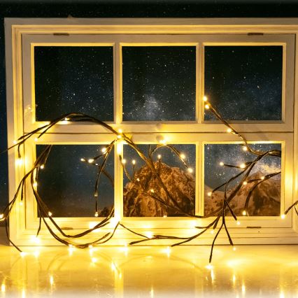 Aigostar - LED Solar-Lichterkette 72xLED/4m IP65 300 mAh warmweiß für Baumzweige