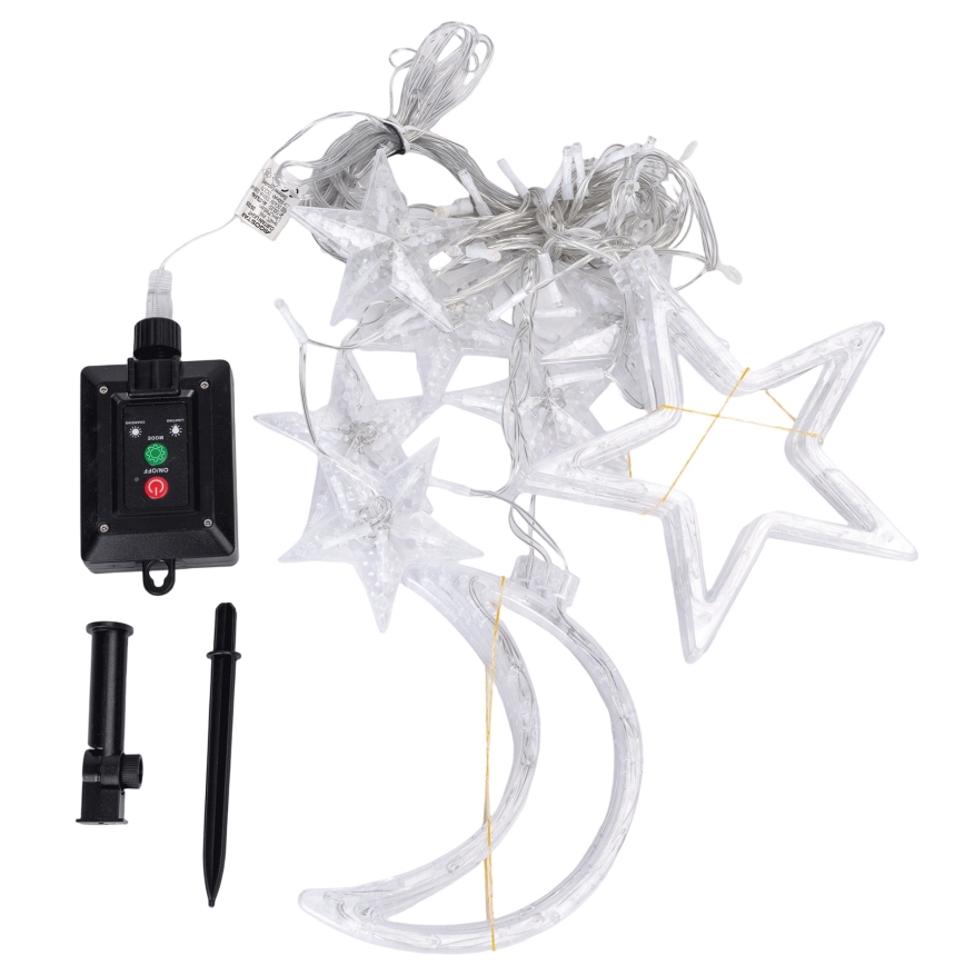Aigostar - LED Solar-Weihnachtslichterkette 120xLED/8 Funktionen 3x0,6m 500 mAh IP65 kaltweiß