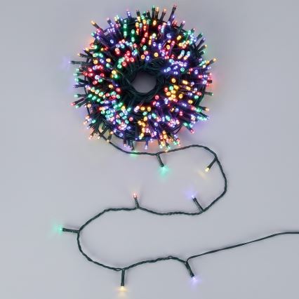 Aigostar - Solar-LED-Weihnachtslichterkette 200 LEDs / 8 Funktionen, 22 m, IP65, mehrfarbig, 800 mAh