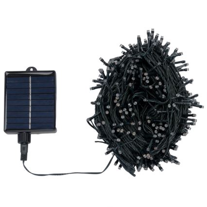Aigostar - LED-Solar-Weihnachtslichterkette 500 LEDs/8 Funktionen 52 m IP65 mehrfarbig 1200 mAh