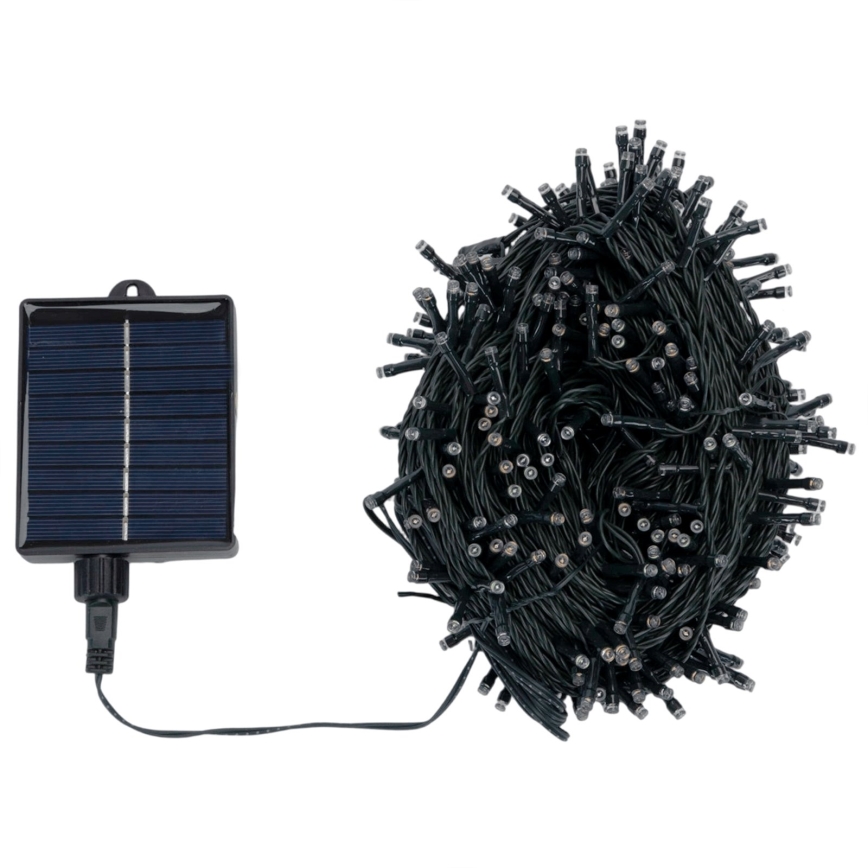 Aigostar - LED-Solar-Weihnachtslichterkette 500 LEDs/8 Funktionen 52 m IP65 mehrfarbig 1200 mAh