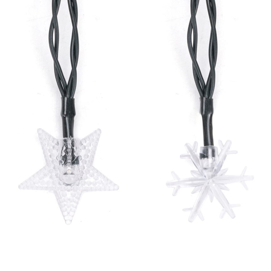 Aigostar - LED Solar-Weihnachts-Lichterkette 50xLED/8 Funktionen 12m 800mAh IP65 warmweiß