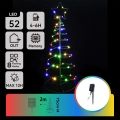 Aigostar - LED Solar-Weihnachtsdekoration LED/0,26W/3,7V 75cm IP65 mehrfarbig