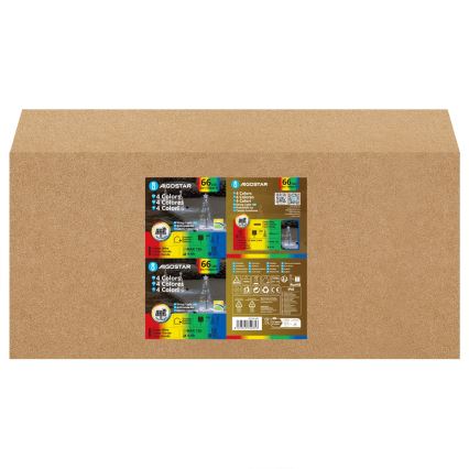 Aigostar - LED Solar-Weihnachtsdekoration LED/0,59W/3,7V 100 cm IP65 130 mAh mehrfarbig
