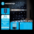 Aigostar - LED-Solar-Weihnachtskette 100xLED/8 Funktionen 4x1m IP65 kaltweiß