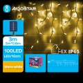 Aigostar - LED-Solar-Weihnachtskette 100xLED/8 Funktionen 8x0,6m IP65 warmweiβ