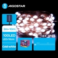 Aigostar - LED-Solar-Weihnachtslichterkette 100xLED/8 Funktionen 12m IP65 800 mAh kaltweiß