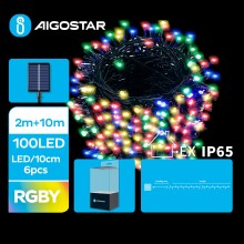 Aigostar - LED-Solar-Weihnachtslichterkette 100xLED/8 Funktionen 12m IP65 mehrfarbig