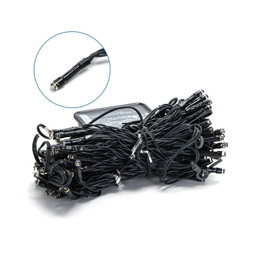 Aigostar - LED-Solar-Weihnachtslichterkette 100xLED/8 Funktionen 4x1m IP65 warmweiβ 800 mAh