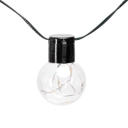 Aigostar - LED Solar Weihnachtslichterkette 10xLED/8 Funktionen 6,5m IP65 mehrfarbig