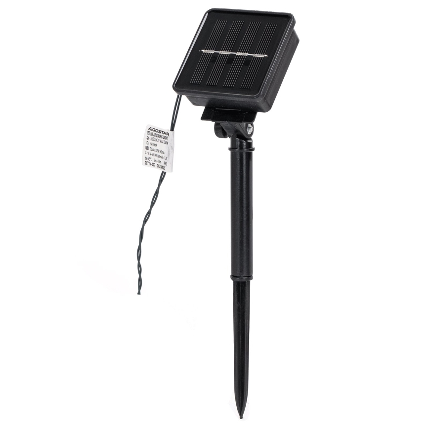Aigostar - LED-Solar-Weihnachtslichterkette 50xLED/8 Funktionen 12m IP65 mehrfarbig