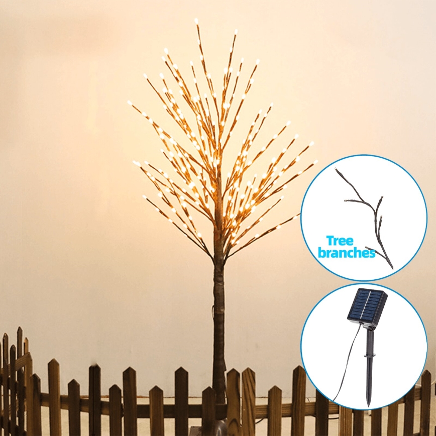 Aigostar - LED-Solardekoration 96xLED/3,5m IP65 warmweiβ Baum