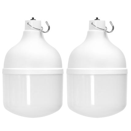 Aigostar - LED-Solarhängeleuchte 2xLED/35W/12V 6000 mAh 6500K d 10 cm + Fernbedienung