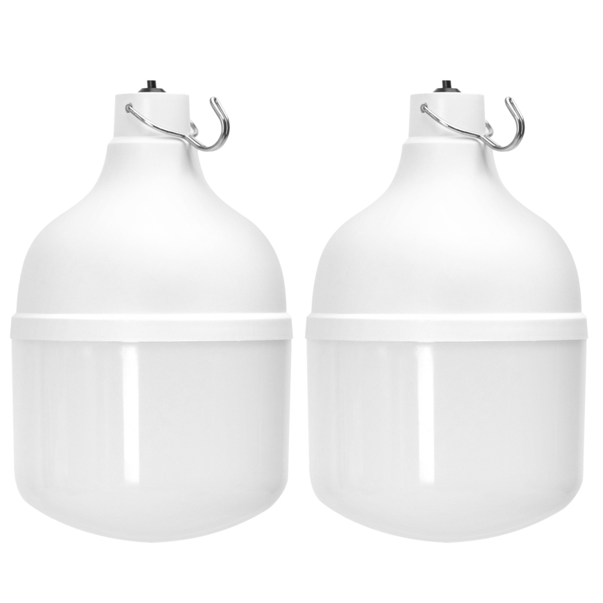 Aigostar - LED-Solarhängeleuchte 2xLED/35W/12V 6000 mAh 6500K d 10 cm + Fernbedienung