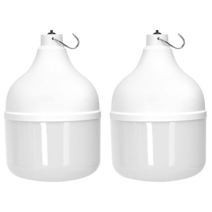 Aigostar - LED-Solarhängeleuchte 2xLED/70W/12V 12000 mAh 6500K d 12 cm + Fernbedienung