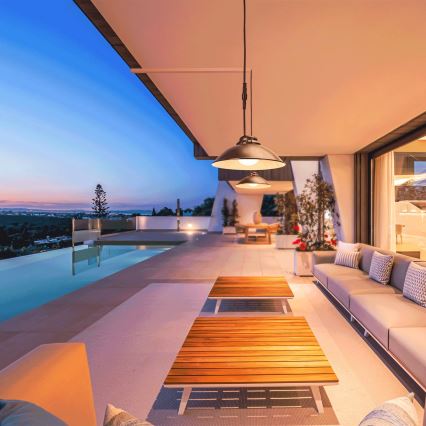 Aigostar - Dimmbare LED-Solar-Hängeleuchte LED/3,2V 3000K/4000K/6500K 5000 mAh IP65 + Fernbedienung