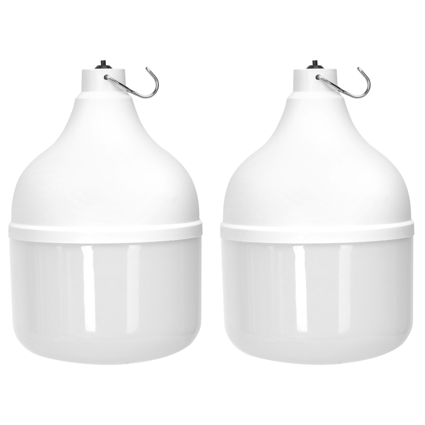 Aigostar - LED-Solarhängeleuchte mit Sensor 2xLED/70W/12V 12000 mAh 6500K d 12 cm + Fernbedienung