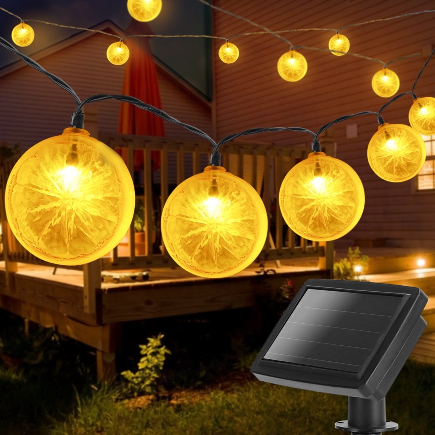 Aigostar - LED Solarkette 10xLED/3,8m IP44 warmweiß