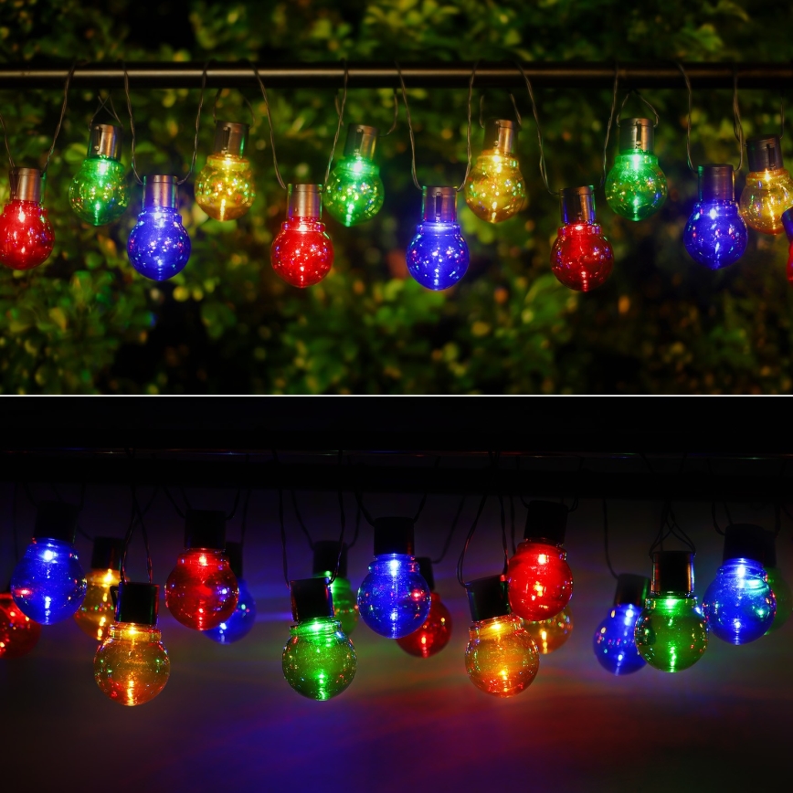 Aigostar - LED Solarkette 20xLED/5,8m IP44 mehrfarbig