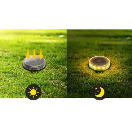 Aigostar - LED-Solarlampe LED/0,6W/5,5V 24,5 cm 3200K IP66 schwarz