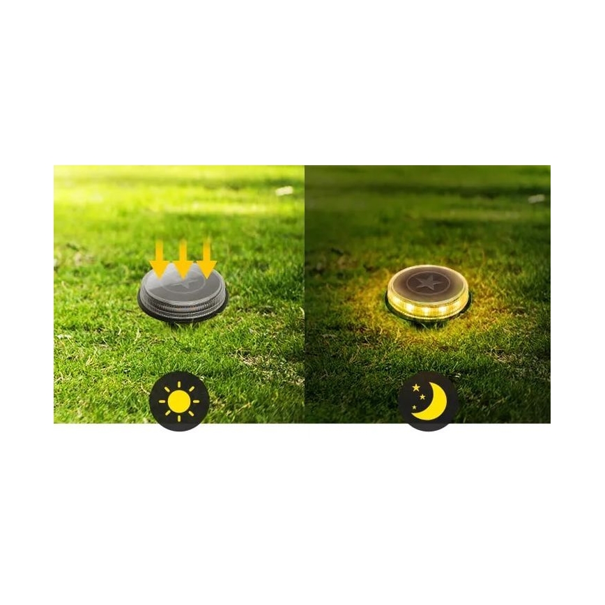 Aigostar - LED-Solarlampe LED/0,6W/5,5V 24,5 cm 3200K IP66 schwarz