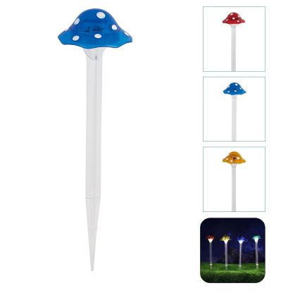 Aigostar - LED Solarleuchte LED/0,006W/1,2V 100 mAh 2700K IP44 blau