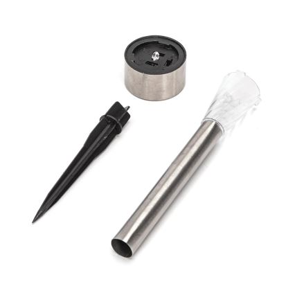 Aigostar - LED-Solarleuchte LED/0,006W/1,2V 29,5 cm matt Chrom 6500K IP44