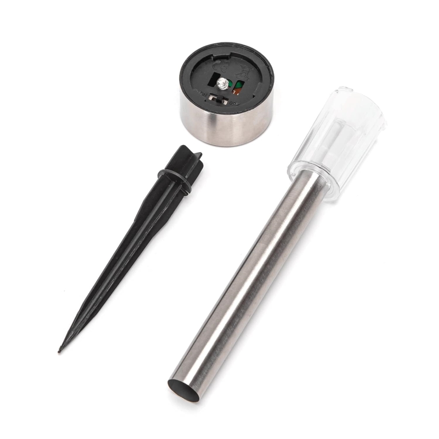 Aigostar - LED-Solarleuchte LED/0,006W/1,2V 29,5 cm matt Chrom 6500K IP44