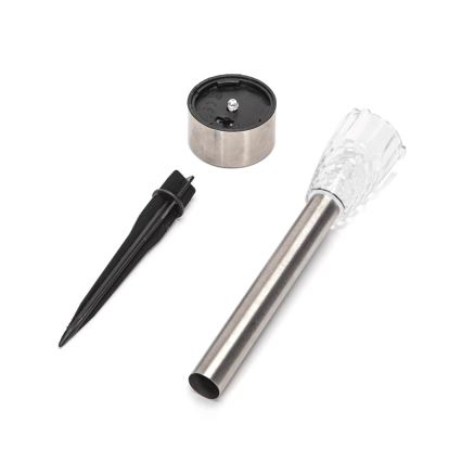 Aigostar - LED-Solarleuchte LED/0,006W/1,2V 29,7 cm matt Chrom 6500K IP44