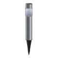 Aigostar - LED-Solarleuchte LED/0,006W/1,2V 31,5 cm 100 mAh matt Chrom 6500K IP44