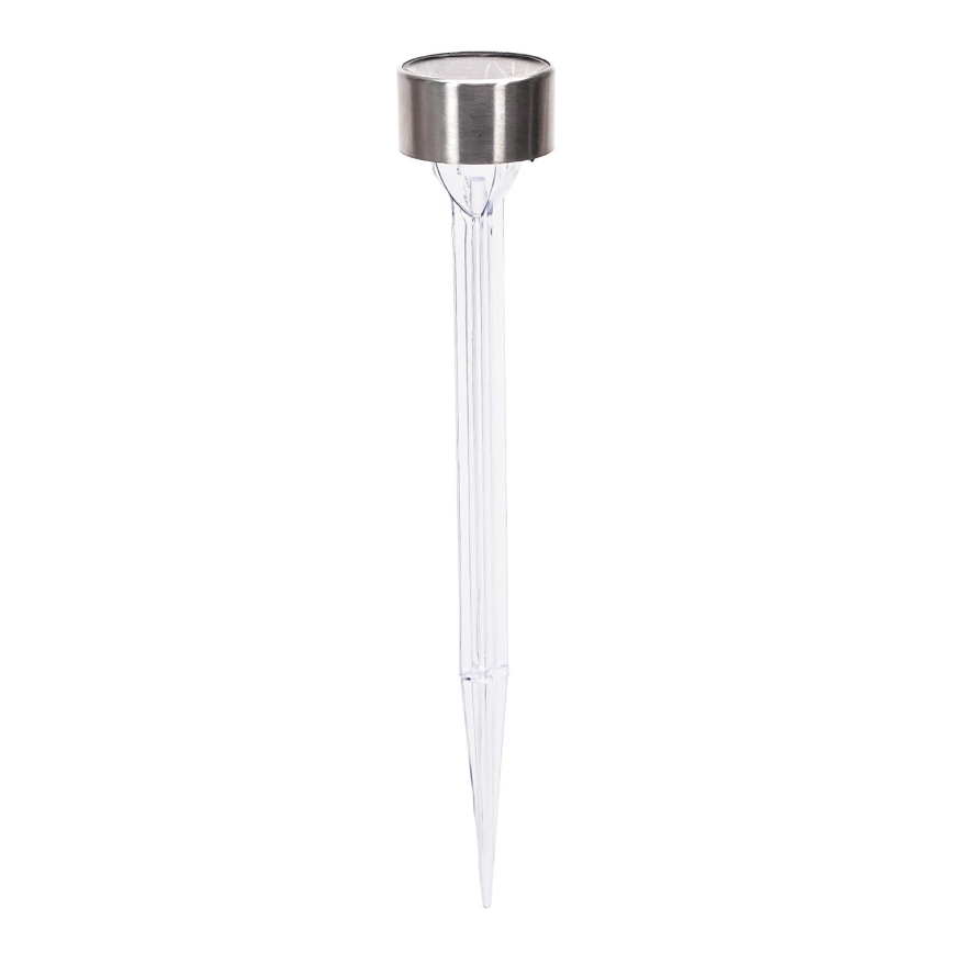 Aigostar - LED-Solarleuchte LED/0,006W/1,2V 32cm matt Chrom 2700K IP44