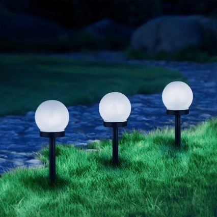 Aigostar - LED-Solarleuchte LED/0,006W/1,2V 33cm 40 mAh schwarz 6500K IP44