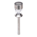 Aigostar - LED-Solarleuchte LED/0,006W/1,2V 35,5cm matt Chrom 2700K IP44 100 mAh