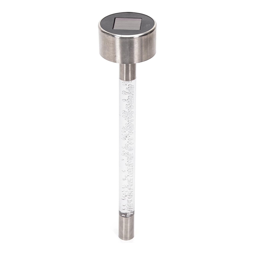 Aigostar - LED-Solarleuchte LED/0,006W/1,2V 36,7cm matt Chrom 6500K IP44