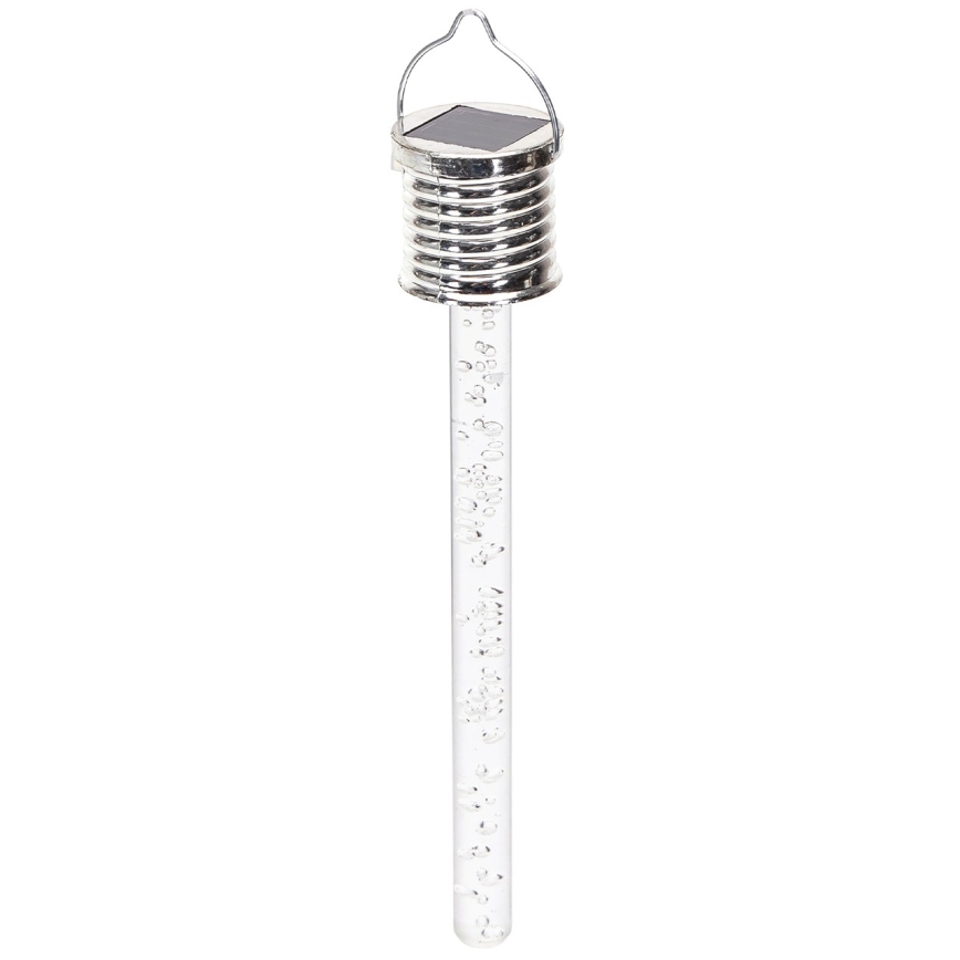 Aigostar - LED-Solarleuchte LED/0,006W/1,2V Chrom 2700K IP44