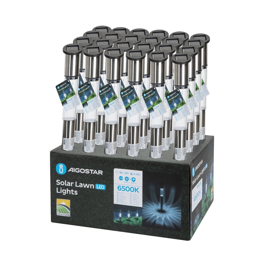 Aigostar - LED-Solarleuchte LED/0,012W/1,2V 100 mAh 6500K IP44 55 cm